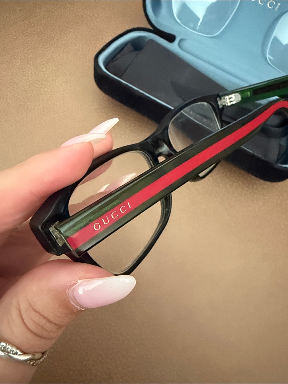 Authentic Gucci GG2251 Prescription Eyeglasses – Black/Green/Red – Original Case